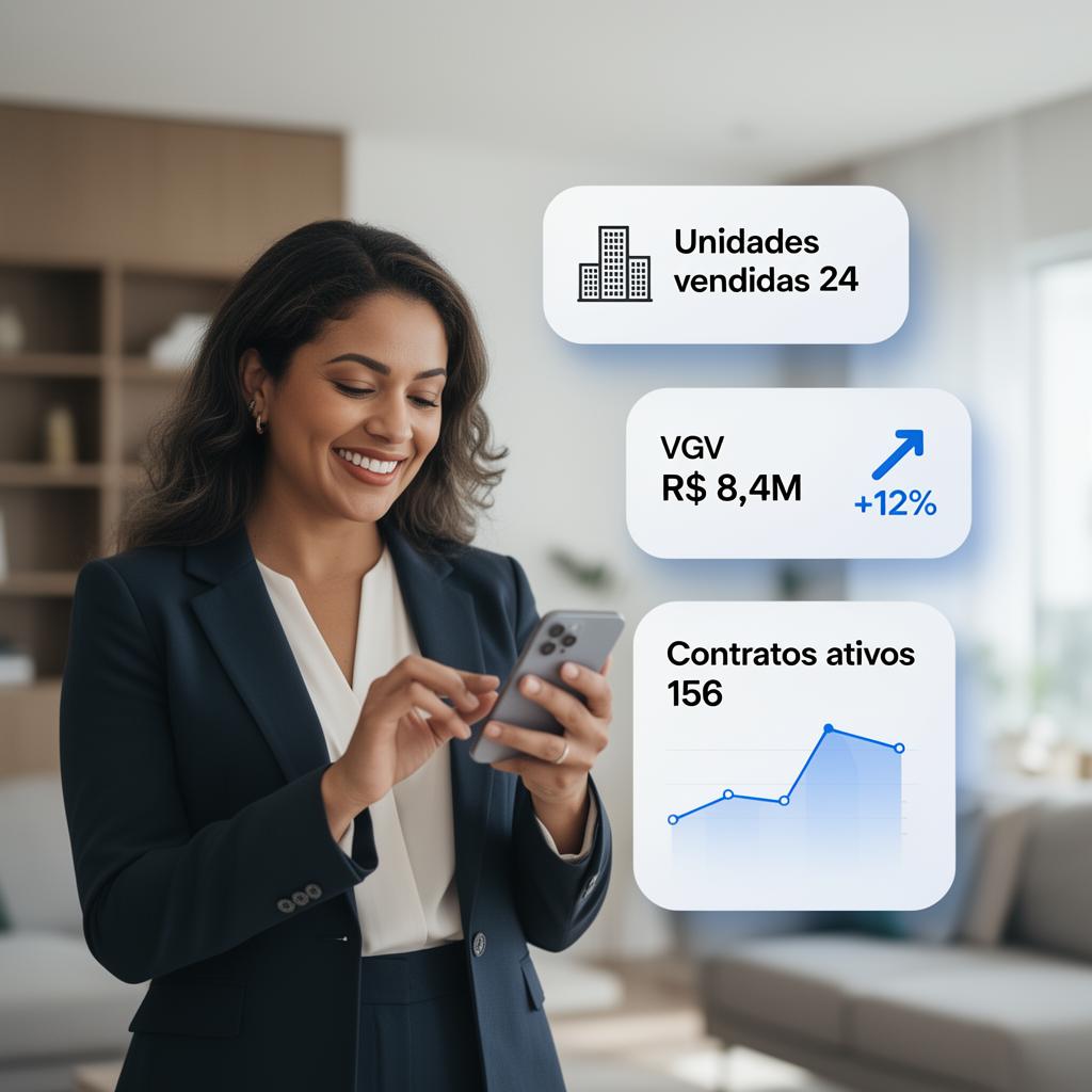 Corretora utilizando SIGLOTE para gestão imobiliária